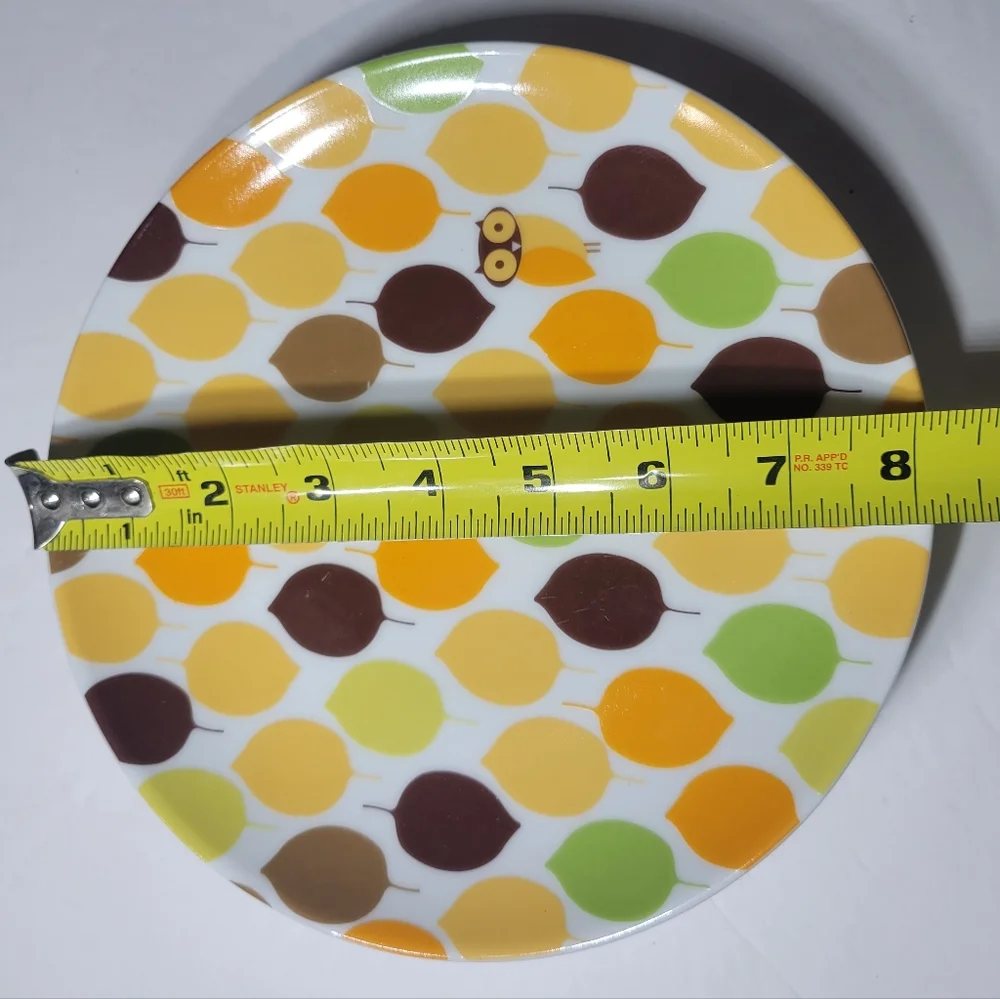 Set of 4 Little Hoot Owl Plates Rachael Ray Owl Plates, 8